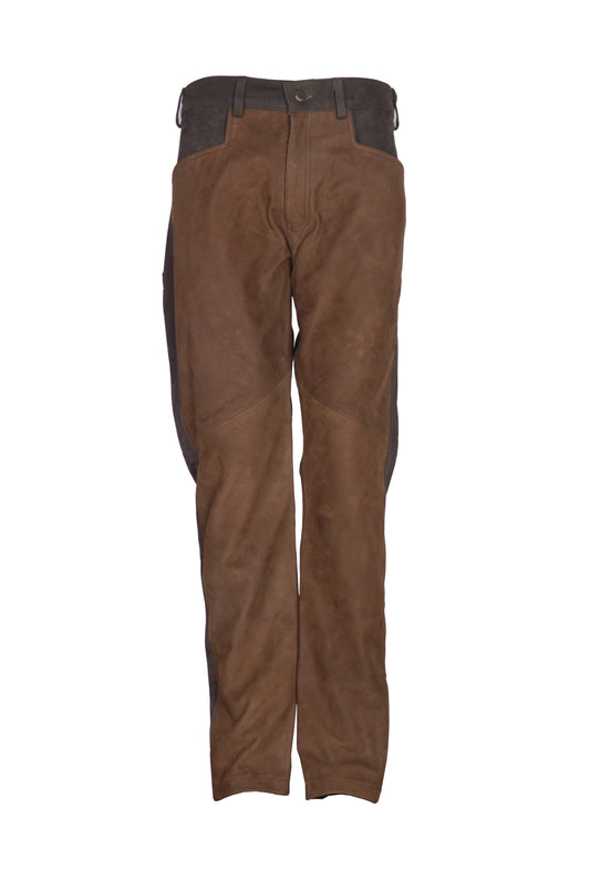 Dual Colored Nubuck Leather Pants