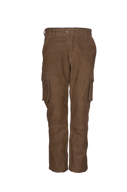 Brown Nubuck Leather Pant