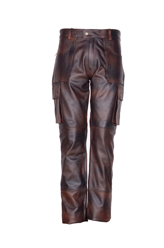 Two Toned Goat Leather Pants